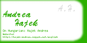 andrea hajek business card